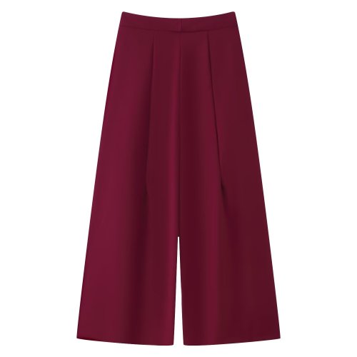Chic Front Pleated Trousers