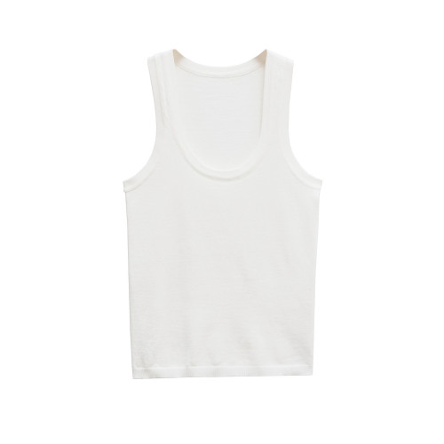 Fashionable Plain Knit Basic Top