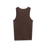 Fashionable Plain Knit Basic Top