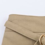 Khaki Casual Fashion Utility Skirt Pants
