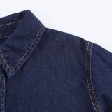 Trendy Denim Short Shirt with Mid-Waist Wide-Leg Jogger Pants