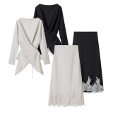 Versatile Long Sleeve Elegant Maxi Dress Set