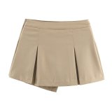 Khaki Casual Fashion Utility Skirt Pants
