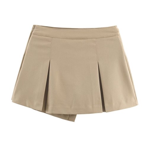 Khaki Casual Fashion Utility Skirt Pants