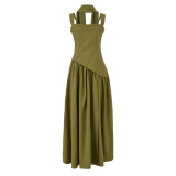 Classic Spaghetti Strap Slit Dress