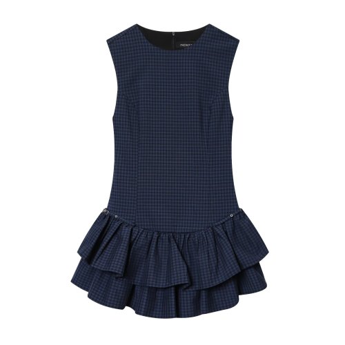 Versatile Plaid Layered Short Dress