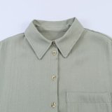 Trendy Loose-Fit Wide-Sleeve Shirt