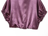 Satin Balloon Top & Loose Satin Pants Set