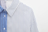 Striped Chiffon Loose-Fit Shirt