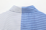Striped Chiffon Loose-Fit Shirt