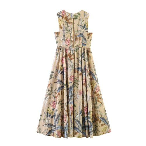 Fashionable Floral Print Sleeveless Dress