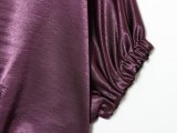 Satin Balloon Top & Loose Satin Pants Set