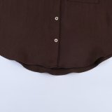 Trendy Loose-Fit Wide-Sleeve Shirt