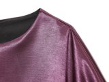 Satin Balloon Top & Loose Satin Pants Set
