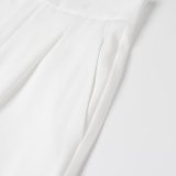Chic Asymmetrical Tank Top and Wide-Leg Trousers Set