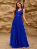 Double V Neck Elegant A-Line Party Dress