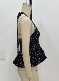 Elegant High-Slit Halter Neck Backless Dress
