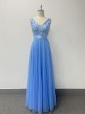 Double V Neck Elegant A-Line Party Dress