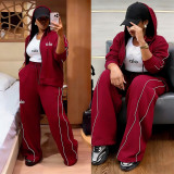 Fashionable Elegant Casual High-End Embroidered Wide-Leg Two-Piece Set