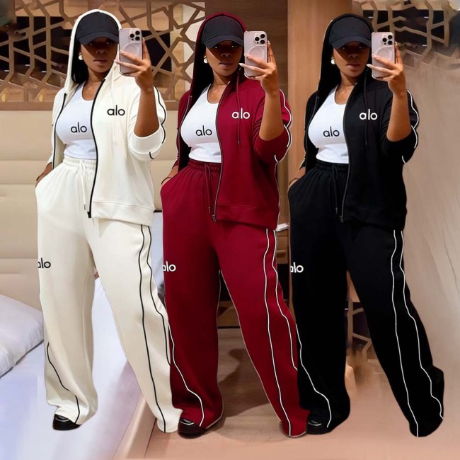 Fashionable Elegant Casual High-End Embroidered Wide-Leg Two-Piece Set