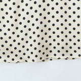 Chic Lace Trim Polka Dot Dress