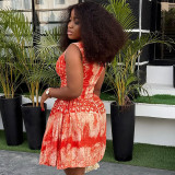 Wrinkled Fashionable Elegant Sleeveless Sweetheart Dress