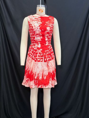 Wrinkled Fashionable Elegant Sleeveless Sweetheart Dress