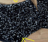 Stunning Sequin Halter Top and Slim-Fit Beach Vacation Shorts Set