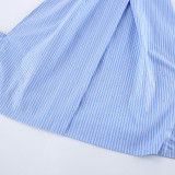 Unique Striped Backless Crop Top with Floral Pattern for Women
