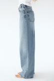 Women's Non-Stretch Straight Leg Denim Pants
