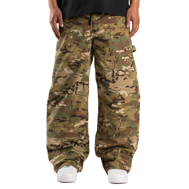 Men's Stretch Loose Fit Camouflage Denim Pants