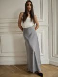 Satin Long High-Waisted Bodycon Mermaid Skirt