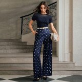 Chic Polka Dot Loose-Fit Wide-Leg Pants