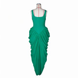 Elegant Chiffon Bodycon Dress with Waist Cinching for Evening Parties