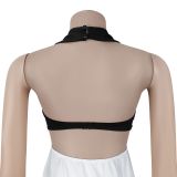 Unique Sexy V-Neck Backless Split Dress