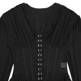 Sexy V-Neck Sheer Mesh Mini Dress -