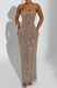 Sexy Spaghetti Strap Sequin Mesh Bodycon Dress