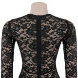 Unique Sexy Sheer Lace Form-Fitting Bodysuit