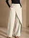 Loose Asymmetrical Woven Wide-Leg Pants