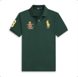 Cotton Embroidered Loose Fit Casual Polo Shirt