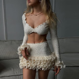 Charming Sexy Long Sleeve Beachwear Set