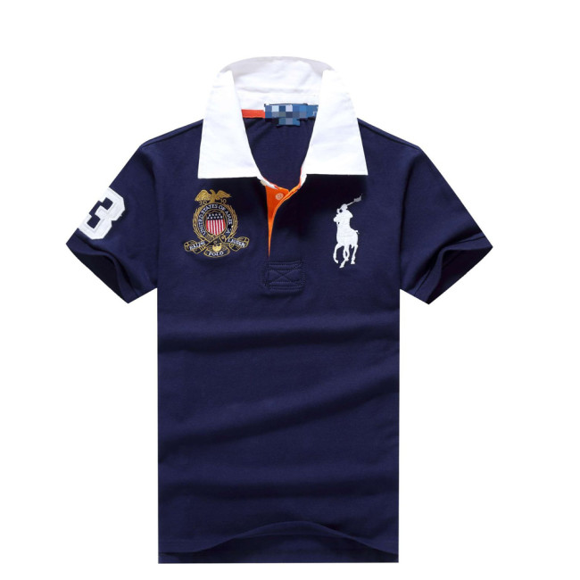 Cotton Embroidered Loose Fit Casual Polo Shirt
