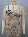 Strapless Beaded Mermaid Dress