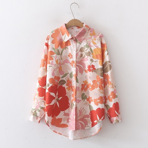 Floral Print Long Sleeve Fashion Shirt