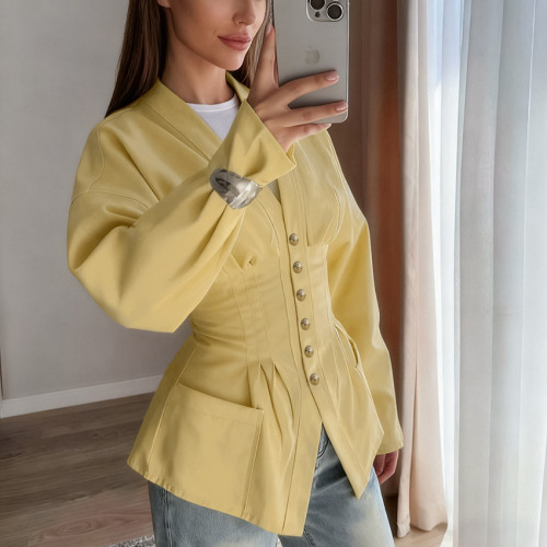 Slimming Vintage Pleated Cardigan for Women