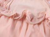 Stylish 3D Floral Ruffled Chiffon Maxi Dress