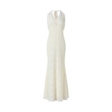 Sensual Lace Bodycon Dress with Halter Neck and Tie Detail