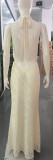 Sensual Lace Bodycon Dress with Halter Neck and Tie Detail