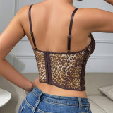 Sheer Straps Seductive Lace-Trimmed Fishbone Shaping Women's Bra Bodysuit