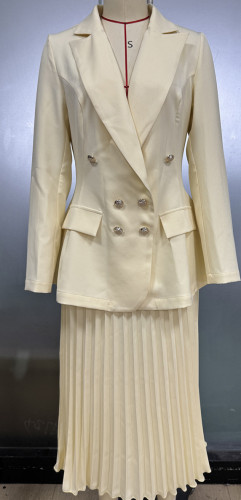 Chic Pleated Skirt Set for Women